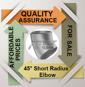 ANSI/ASME B16.9 45° Short Radius Elbow Exporter in India