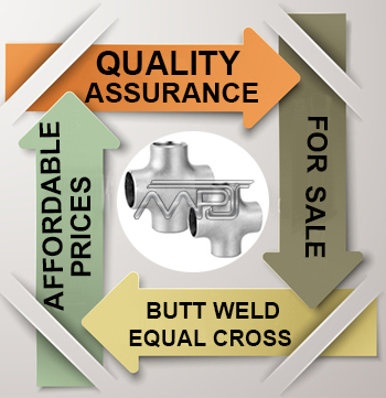 ANSI/ASME B16.9 Butt weld Equal Cross Exporter in India