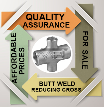 ANSI/ASME B16.9 Butt weld Reducing Cross Exporter in India